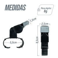 Apito de plástico tipo fox com dedal Pista e Campo