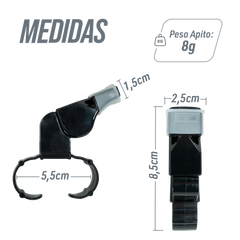 Apito de plástico tipo fox com dedal Pista e Campo