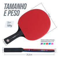 Raquete Tênis de Mesa Commander Giant Dragon 5 Estrelas ITTF