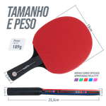 Raquete Tênis de Mesa Commander Giant Dragon 5 Estrelas ITTF