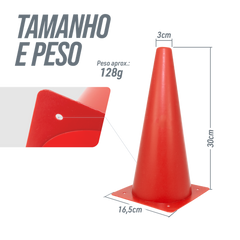 Cone Flexível 30cm para Treino Esportivo Velden - Unidade