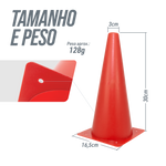Cone de sinalização de plástico 30cm Pista e Campo