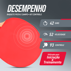 Kit Recreativo Tênis de Mesa 2 Raquetes Controle 3 Bolas ABS Pista e Campo