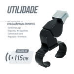 Apito de plástico tipo fox com dedal Pista e Campo