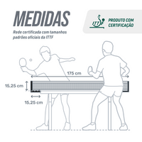 Rede de Tênis de Mesa Giant Dragon - Aprovada pela ITTF