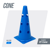 Cone de plástico 38cm com furos Pista e Campo