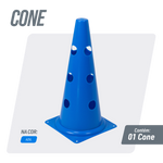 Cone de plástico 38cm com furos Pista e Campo