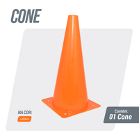 Cone de sinalização de plástico 30cm Pista e Campo