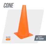 Cone de sinalização de plástico 30cm Pista e Campo