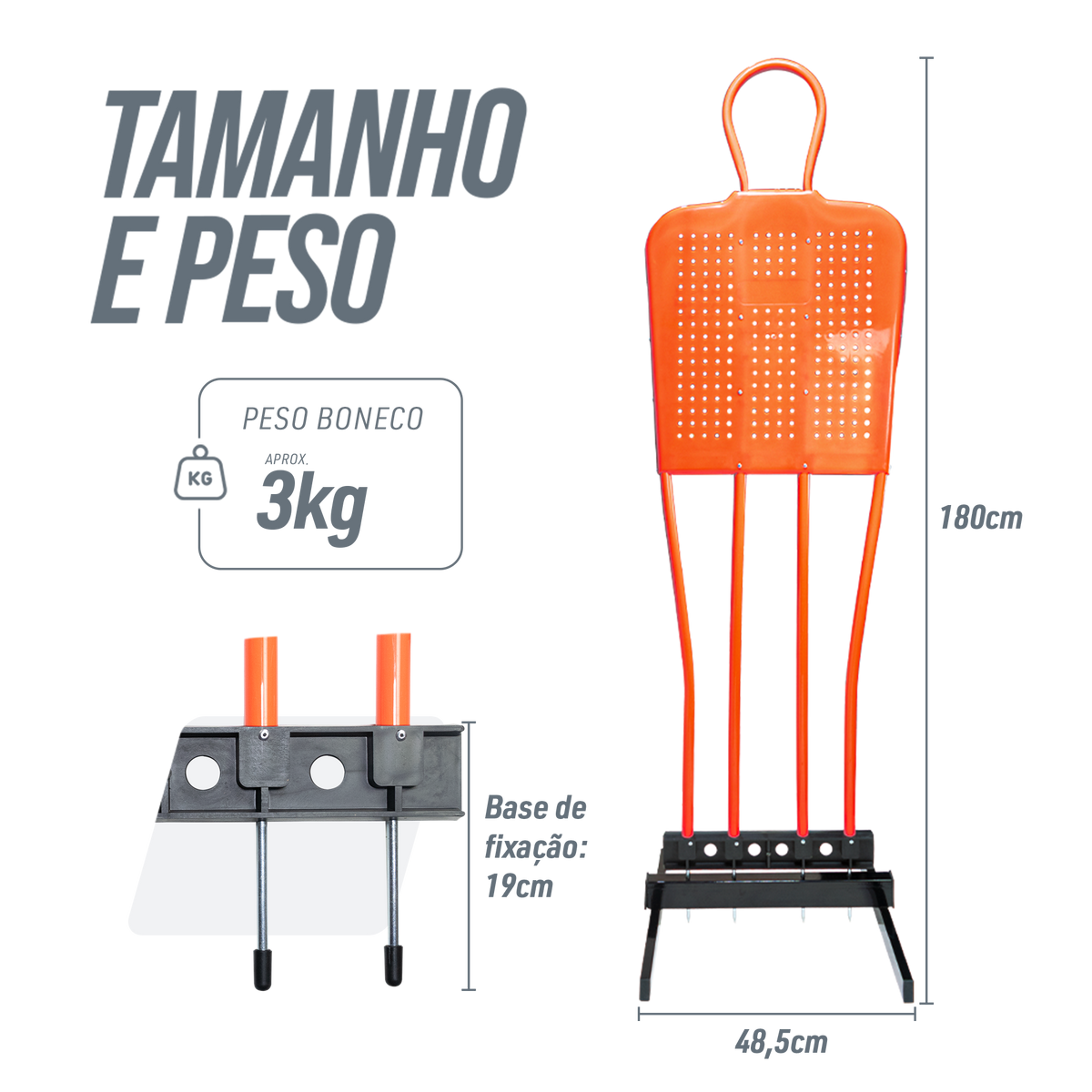 Boneco Barreira Treinamento de Falta Velden 1,80m com Base