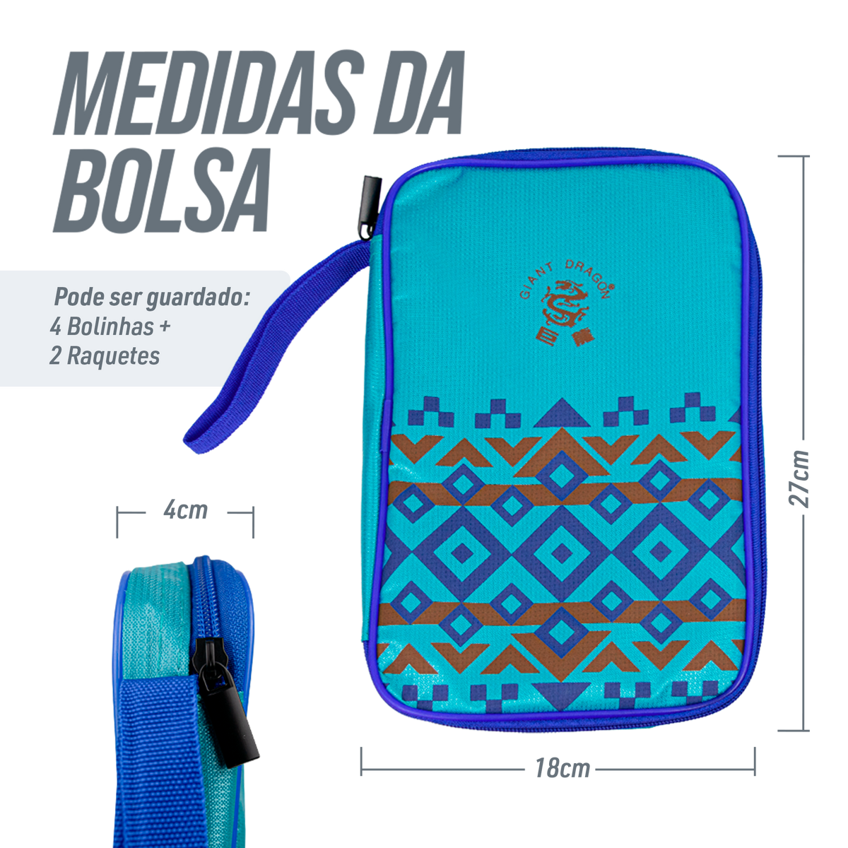 Kit Tênis de Mesa Giant Dragon Future 7 Estrelas Aprovada ITTF e Bolsa