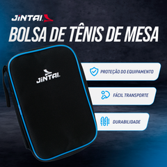 Raqueteira Tênis de Mesa Para 2 Raquetes e 12 Bolinhas Jintai