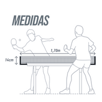 Rede retrátil para ping pong tênis de mesa expansível até 1,60m Pista e Campo
