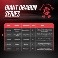 Raquete de Tênis de Mesa Superspin G4 6 Estrelas Giant Dragon