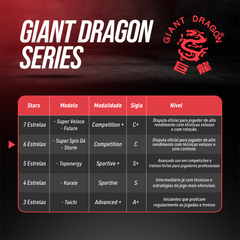 Raquete de Tênis de Mesa Superspin G4 6 Estrelas Giant Dragon