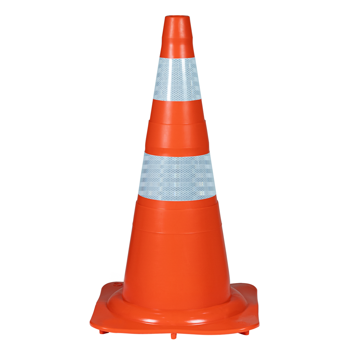 Cone de sinalização de trânsito flexível (emborrachado) refletivo 75cm NBR