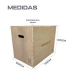 Caixa de Salto Plyo Box 3 em 1 Envolst 50x60x75cm Madeira 18mm