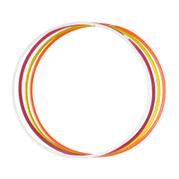Arco Bambolê Infantil Plástico Avulso Colorido 63 e 75cm Reises