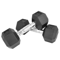 Kit 110kg Halteres Sextavados Emborrachados Envolst - 1 a 10kg