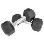 Kit 110kg Halteres Sextavados Emborrachados Envolst - 1 a 10kg