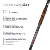 Dardo de Atletismo 500g Sportland Carbon Homologado WA-IAAF