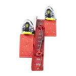 Bloco de partida de aço e pvc Pista e Campo visto de trás