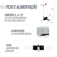 Anemômetro medidor de vento compacto Pista e Campo
