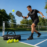 Kit Pickleball Loire Rede Portátil 6,7m + 4 Raquetes + 12 Bolas