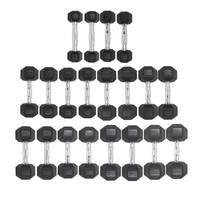 Kit 110kg Halteres Sextavados Emborrachados Envolst - 1 a 10kg
