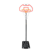 Tabela de basquete infantil juvenil móvel com poste, tabela plástica e aro Velden