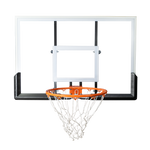 Tabela de basquete de parede quadro transparente de 120x80cm com aro e rede Velden