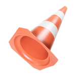 Cone de sinalização de trânsito 50cm rígido Pista e Campo