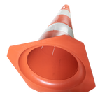 Cone de sinalização de trânsito 50cm rígido Pista e Campo
