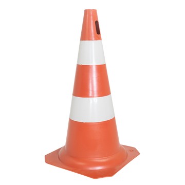 Cone de sinalização de trânsito 50cm rígido Pista e Campo