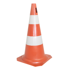 Cone de sinalização de trânsito 50cm rígido Pista e Campo