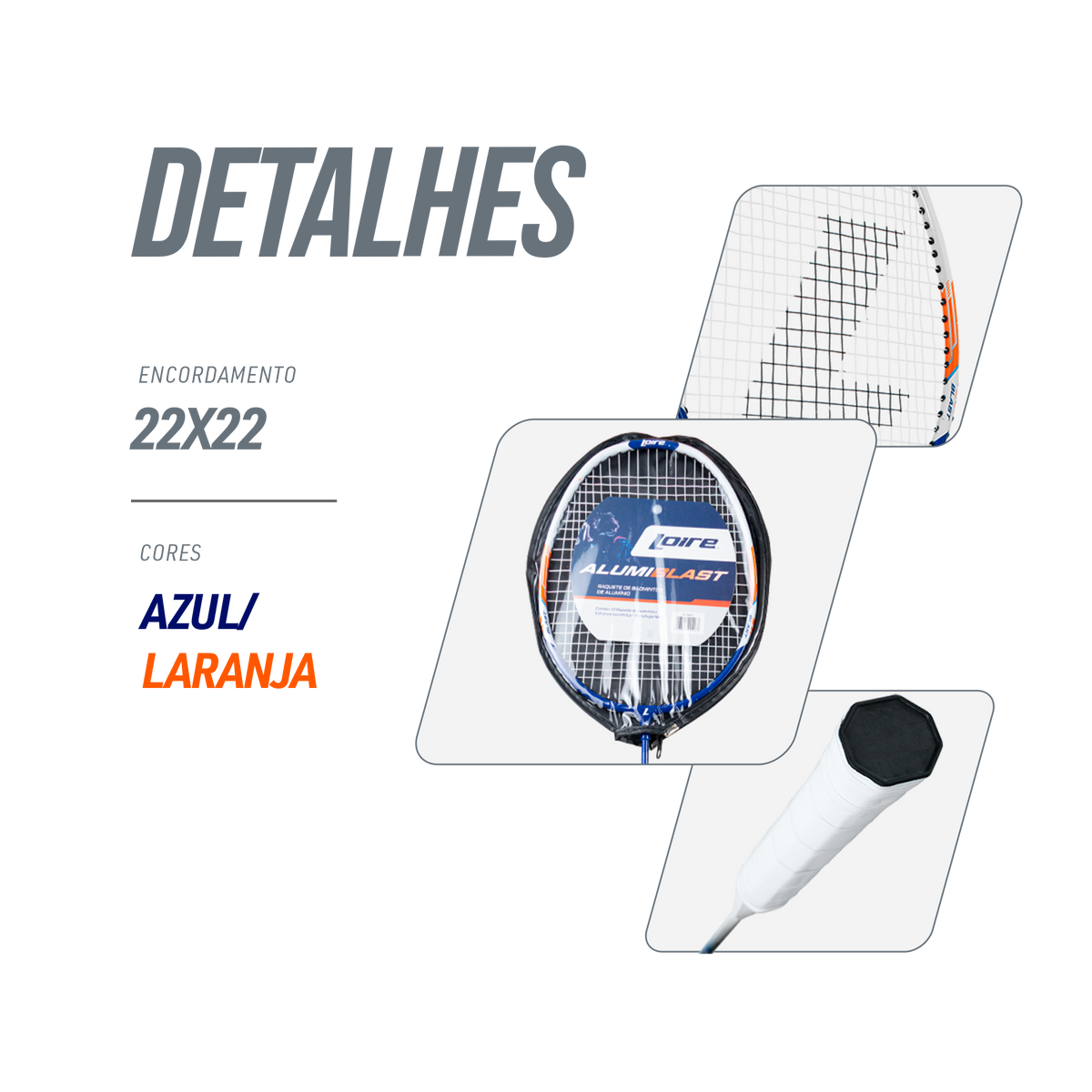 Raquete de Badminton Alumínio Isométrica Loire