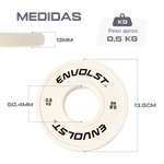 Kit 15kg Anilhas Olímpicas Fracionadas Coloridas Envolst