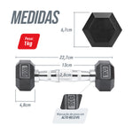 Kit 30kg Halteres Sextavados Emborrachados Envolst - 1 a 5kg