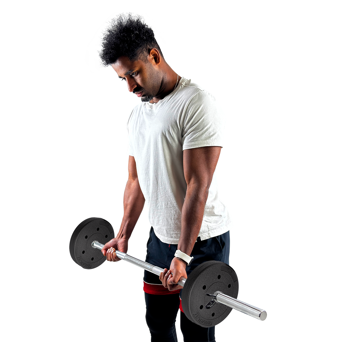 Barra Reta de Musculação Maciça 1,20m 28mm com Presilhas Envolst