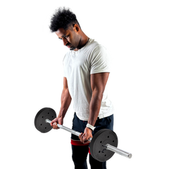 Barra Reta de Musculação Maciça 1,20m 28mm com Presilhas Envolst