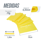 Faixa elástica 1,50m x 15cm Envolst - Kit com 03 intensidades