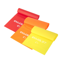 Faixa elástica 1,50m x 15cm Envolst - Kit com 03 intensidades