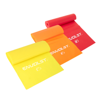 Faixa elástica 1,50m x 15cm Envolst - Kit com 03 intensidades