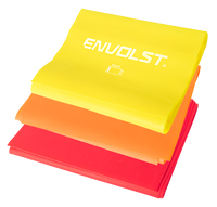 Faixa elástica 1,50m x 15cm Envolst - Kit com 03 intensidades