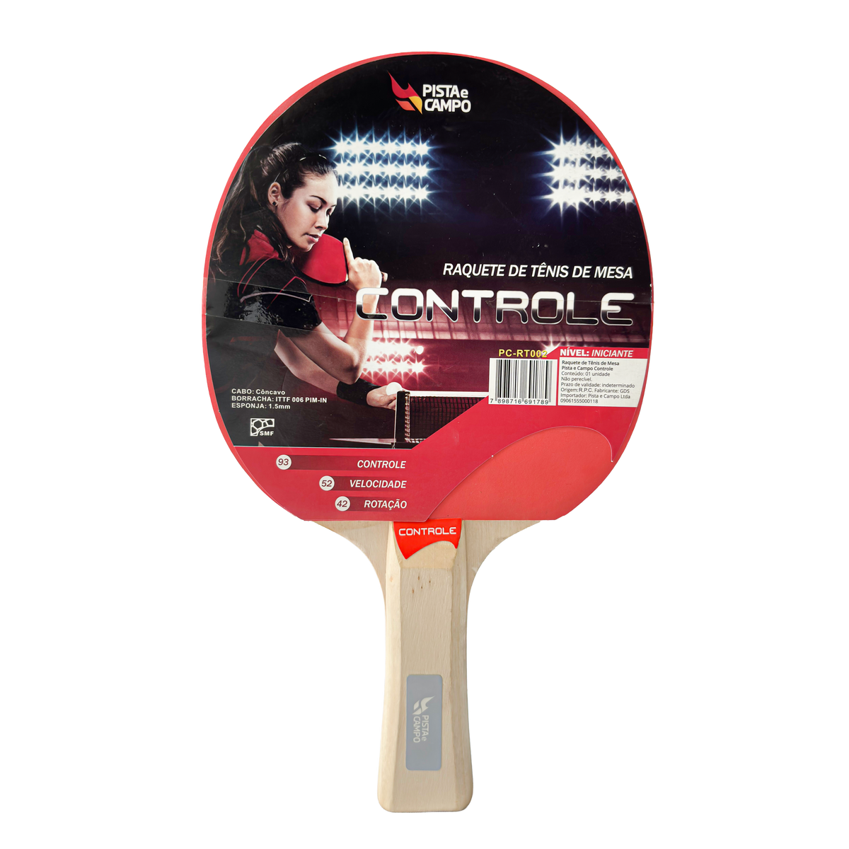 Raquete de tênis de mesa Controle Pista e Campo