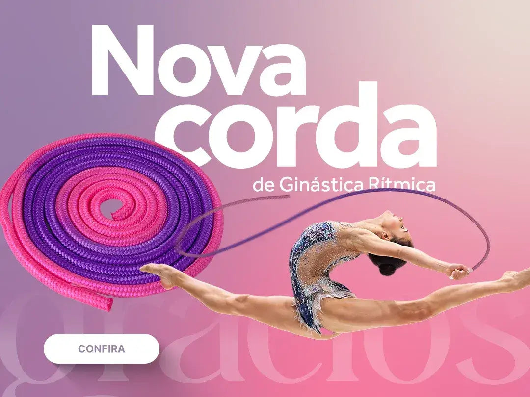 Banner com corda rosa e roxa, ginasta em salto e botão “Confira”.