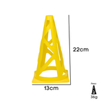 Cone de sinalização de plástico 23cm vazado (a prova de vento) Pista e Campo