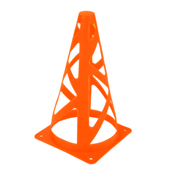 Cone de sinalização de plástico 23cm vazado (a prova de vento) Pista e Campo