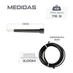 Corda de pular de aço revestido de PVC 2,65m x 2mm speed rope Pista e Campo