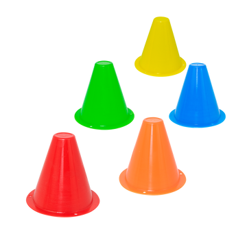 Cone de sinalização de plástico 8cm Pista e Campo